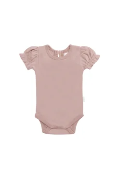 Organic Cotton Elly Bodysuit - Powder Pink