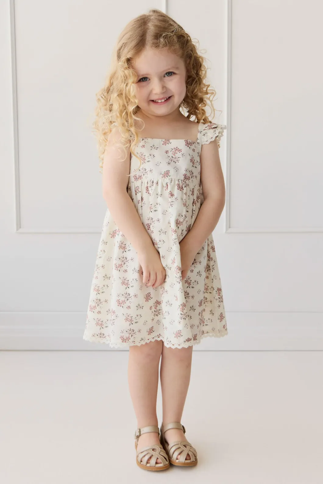 Organic Cotton Elodie Dress - Selena Blush