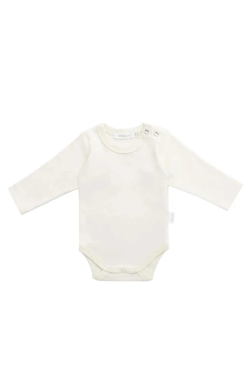 Organic Cotton Elora Long Sleeve Bodysuit - Buttermilk