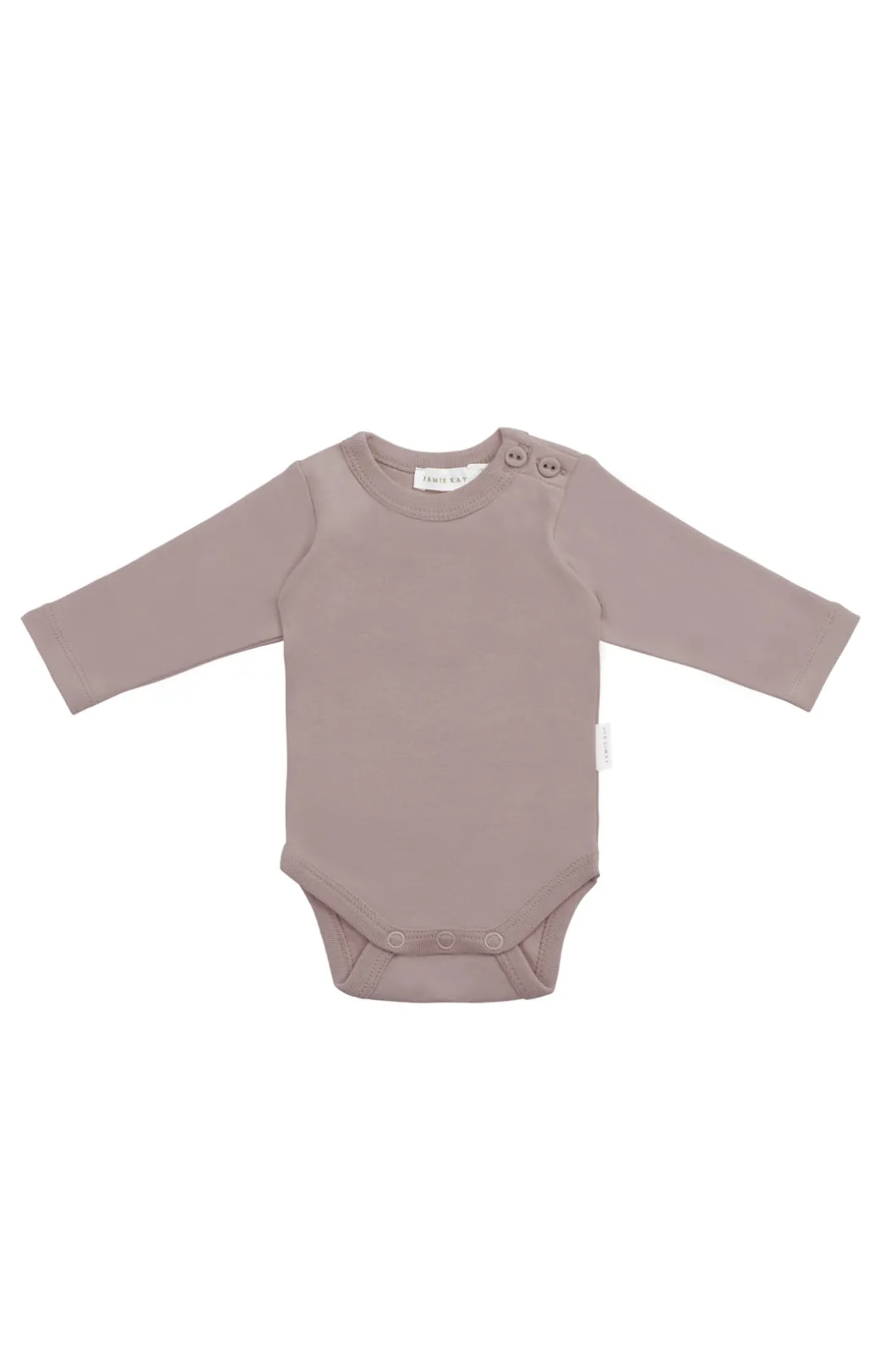 Organic Cotton Elora Long Sleeve Bodysuit - Softest Mauve