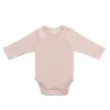 Organic Cotton Elora Long Sleeve Bodysuit - Shell Pink