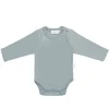Organic Cotton Elora Long Sleeve Bodysuit - Pond