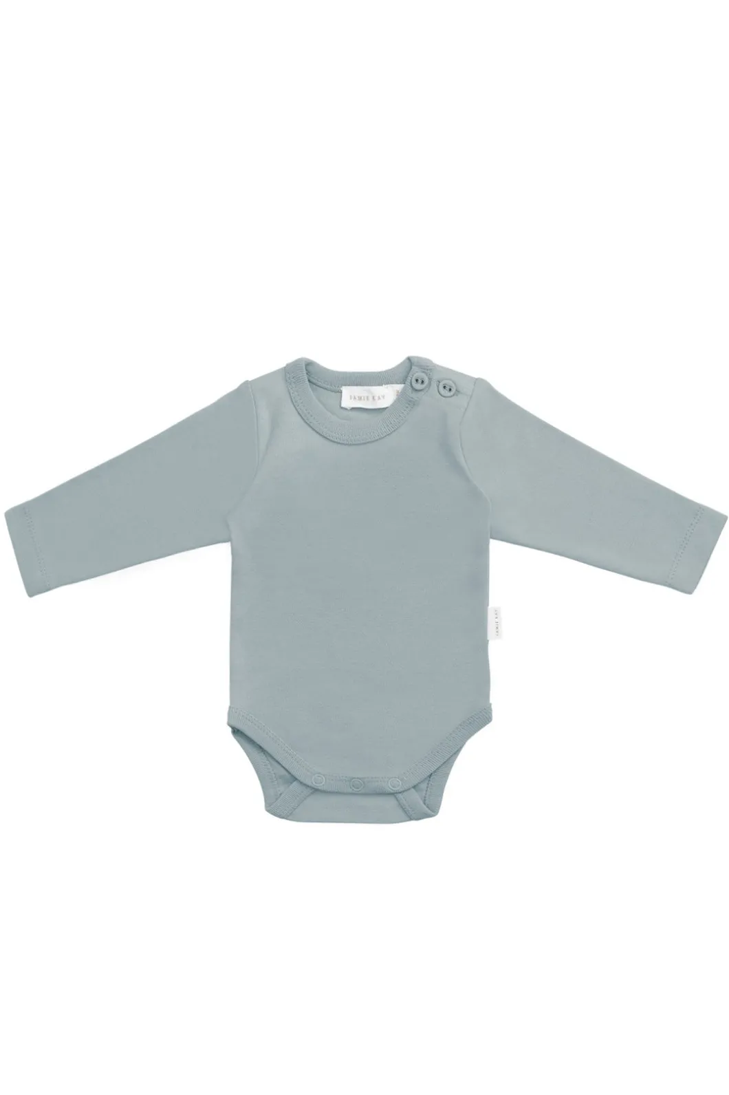 Organic Cotton Elora Long Sleeve Bodysuit - Pond