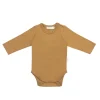 Organic Cotton Elora Long Sleeve Bodysuit - Golden