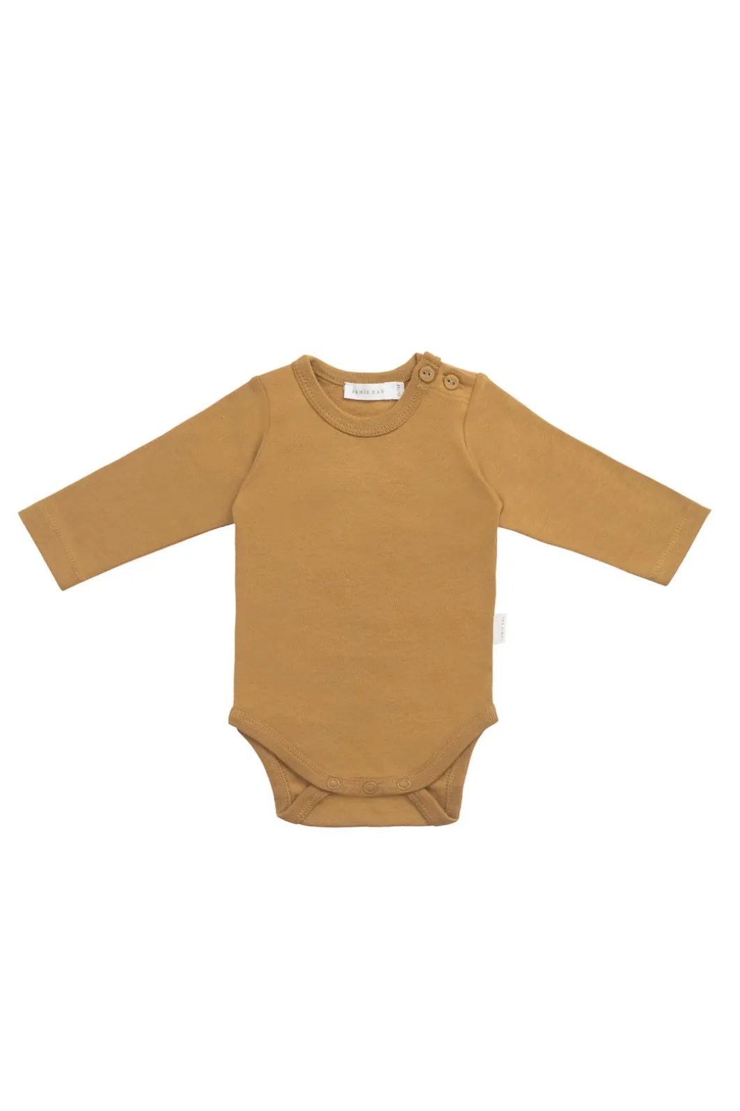 Organic Cotton Elora Long Sleeve Bodysuit - Golden