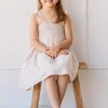 Organic Cotton Eveleigh Dress - Mini Woven Gingham Violet