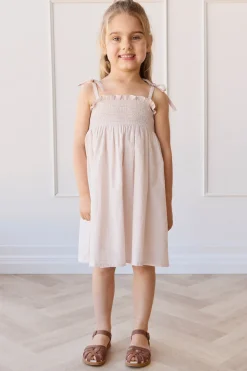 Organic Cotton Eveleigh Dress - Mini Woven Gingham Violet