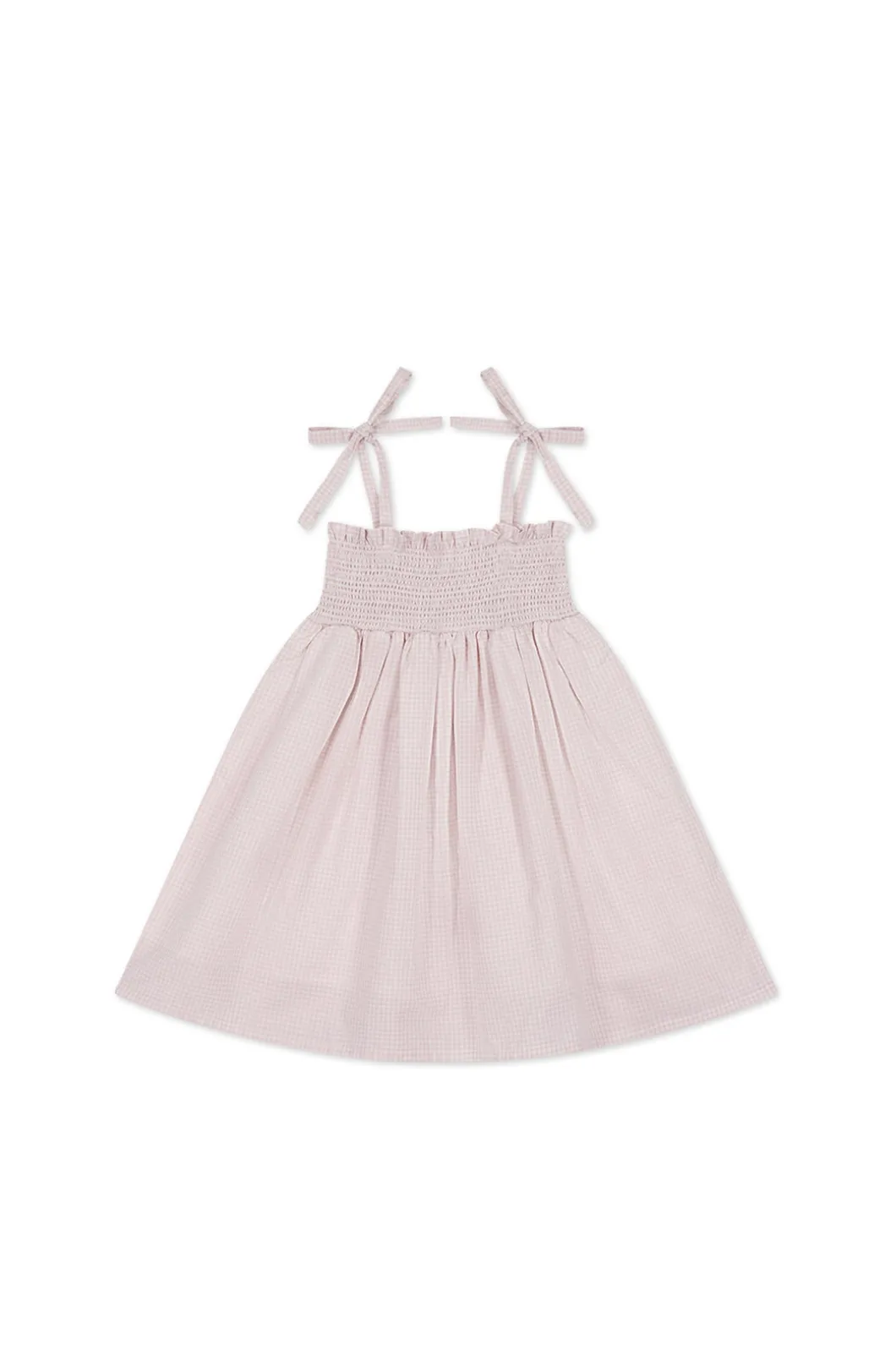 Organic Cotton Eveleigh Dress - Mini Woven Gingham Violet