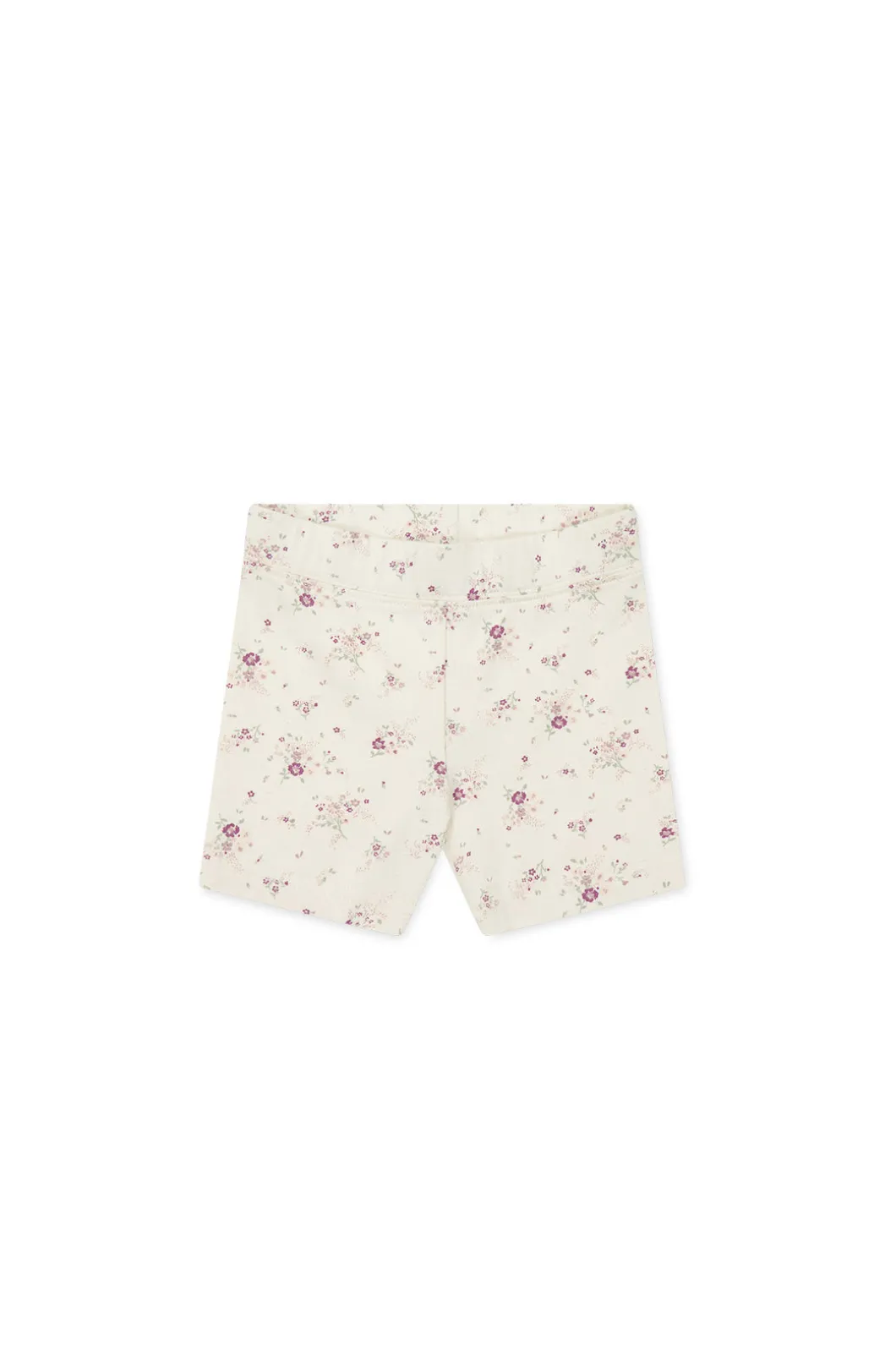 Organic Cotton Everyday Bike Short - Sweet William Floral Natural