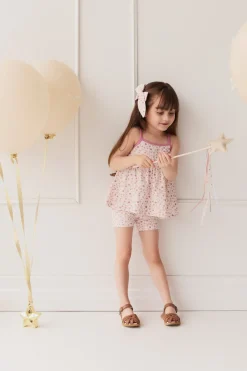 Organic Cotton Everyday Bike Short - Adaline Berries Ballet Pink