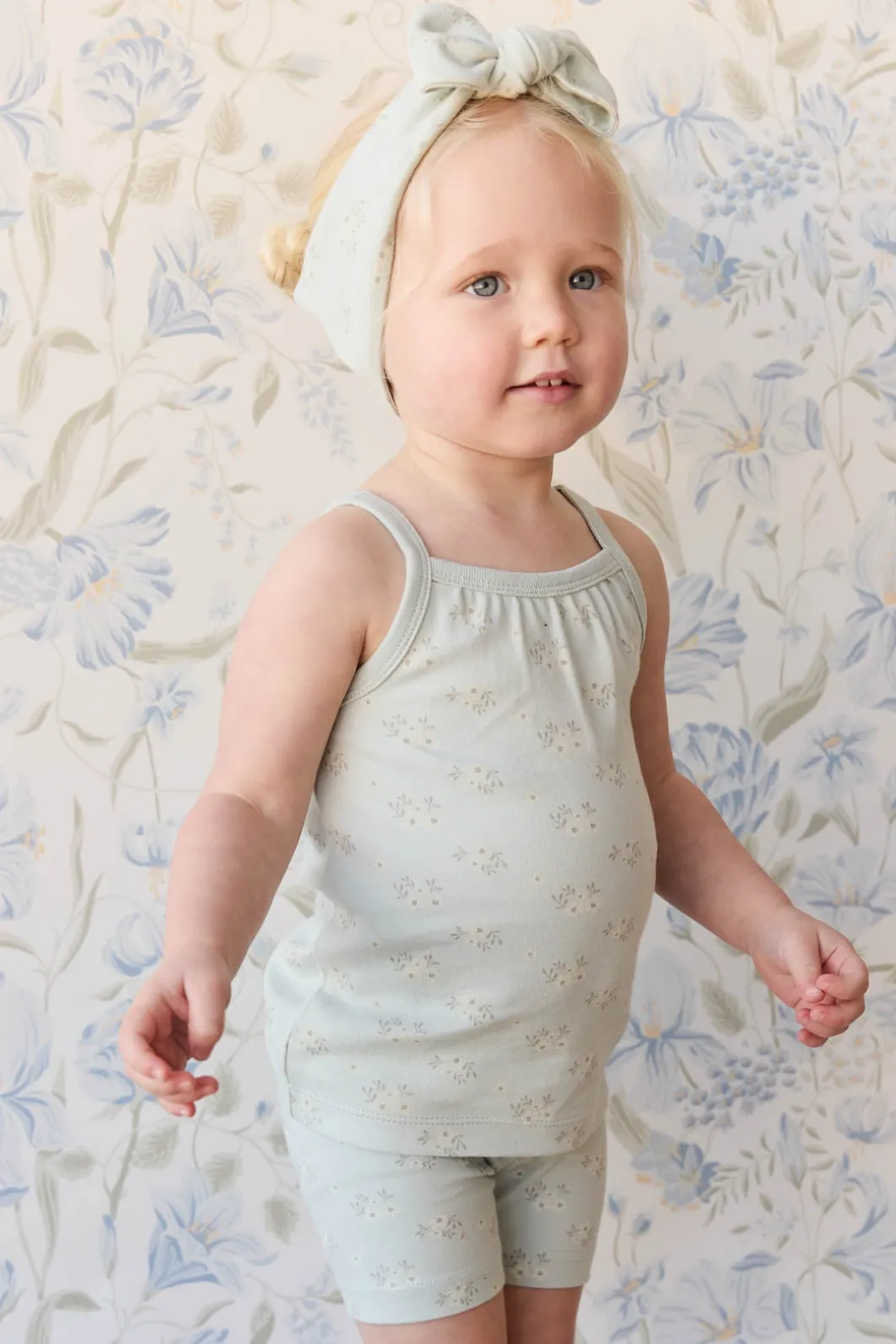 Organic Cotton Everyday Bike Short - Rose Floral Smoke