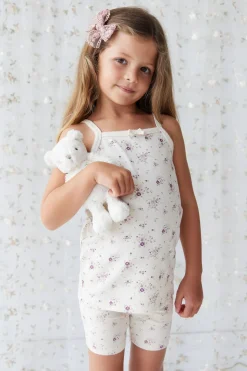 Organic Cotton Everyday Bike Short - Sweet William Floral Natural