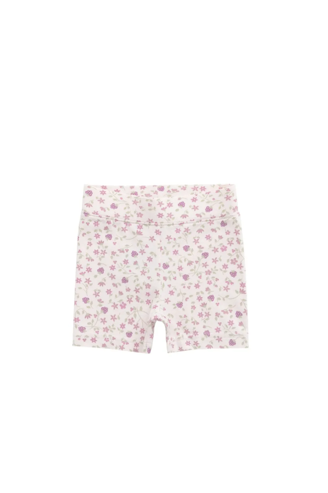 Organic Cotton Everyday Bike Short - Adaline Berries Ballet Pink