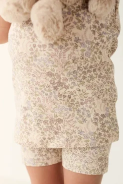 Organic Cotton Everyday Bike Short - April Floral Mauve