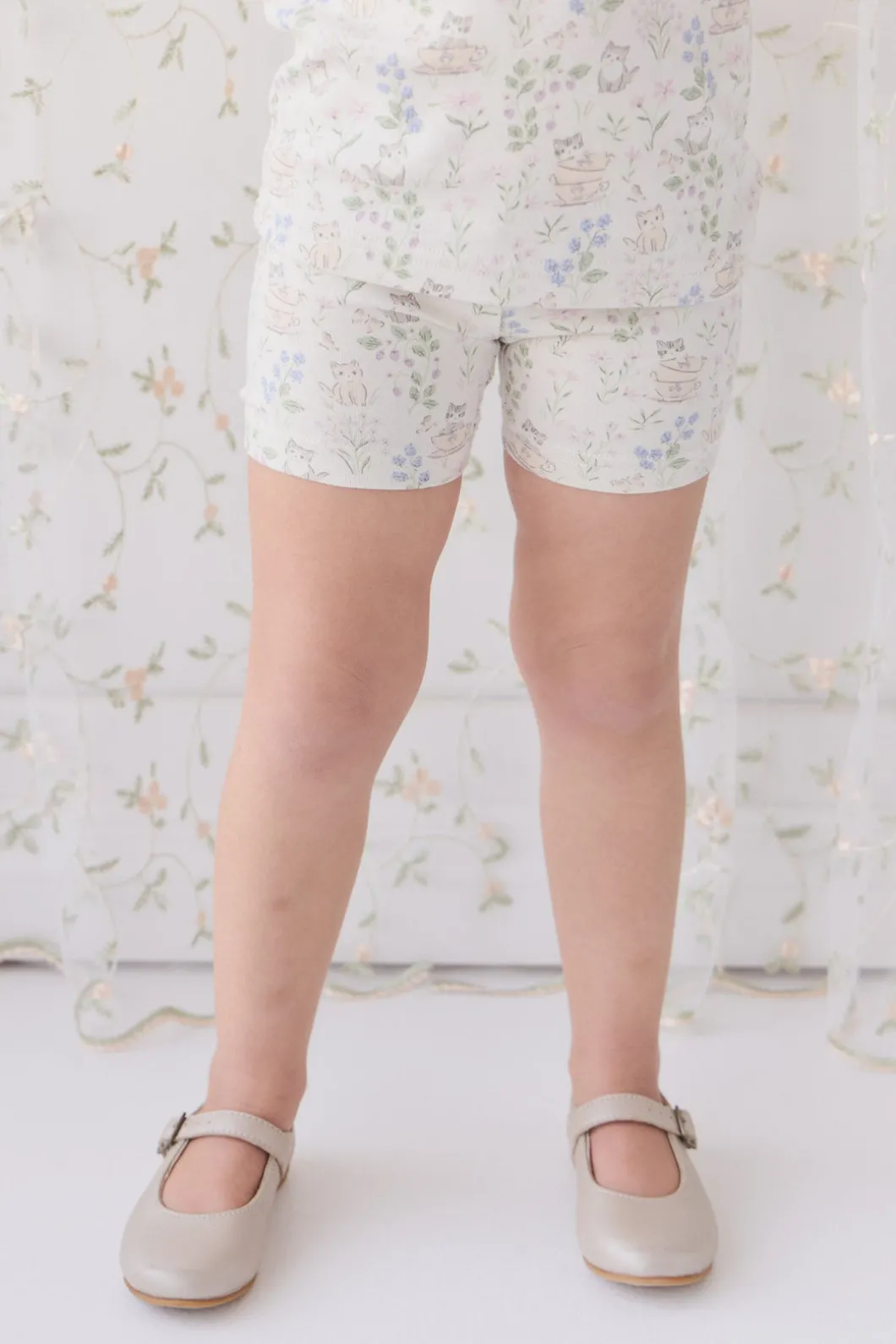 Organic Cotton Everyday Bike Short - Moons Garden Lavender