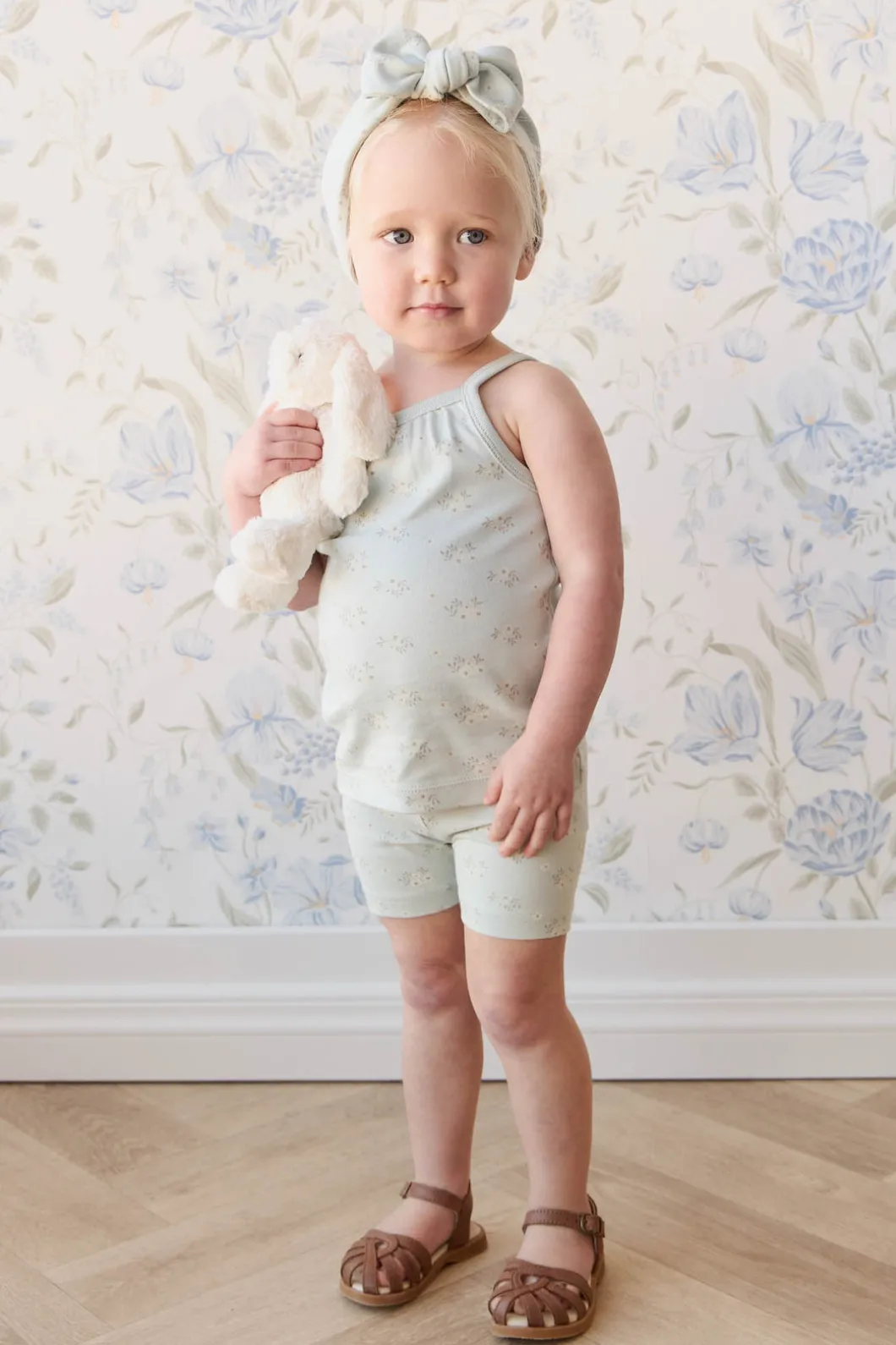 Organic Cotton Everyday Bike Short - Rose Floral Smoke