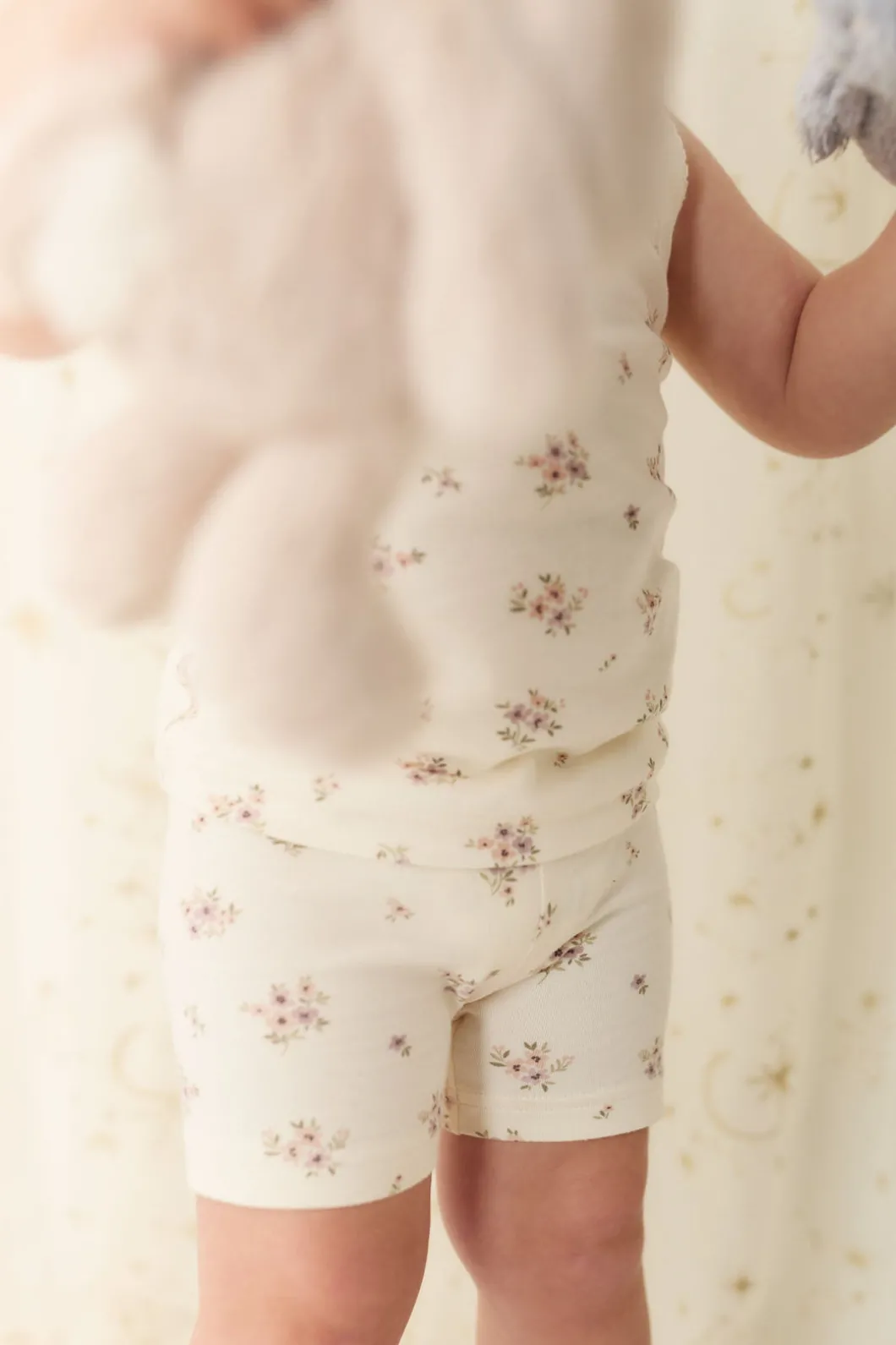 Organic Cotton Everyday Bike Short - Goldie Bouquet Egret
