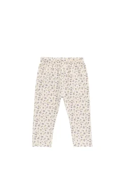 Organic Cotton Everyday Legging - Blueberry Field Raindrops