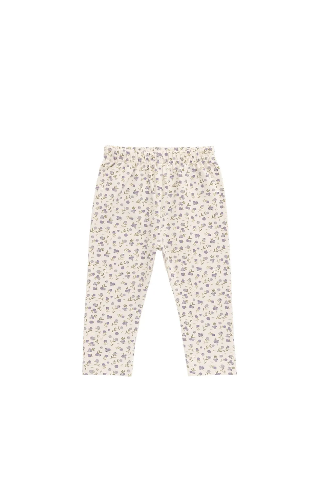 Organic Cotton Everyday Legging - Blueberry Field Raindrops