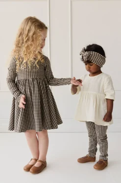 Organic Cotton Everyday Legging - Mini Gingham Bistre