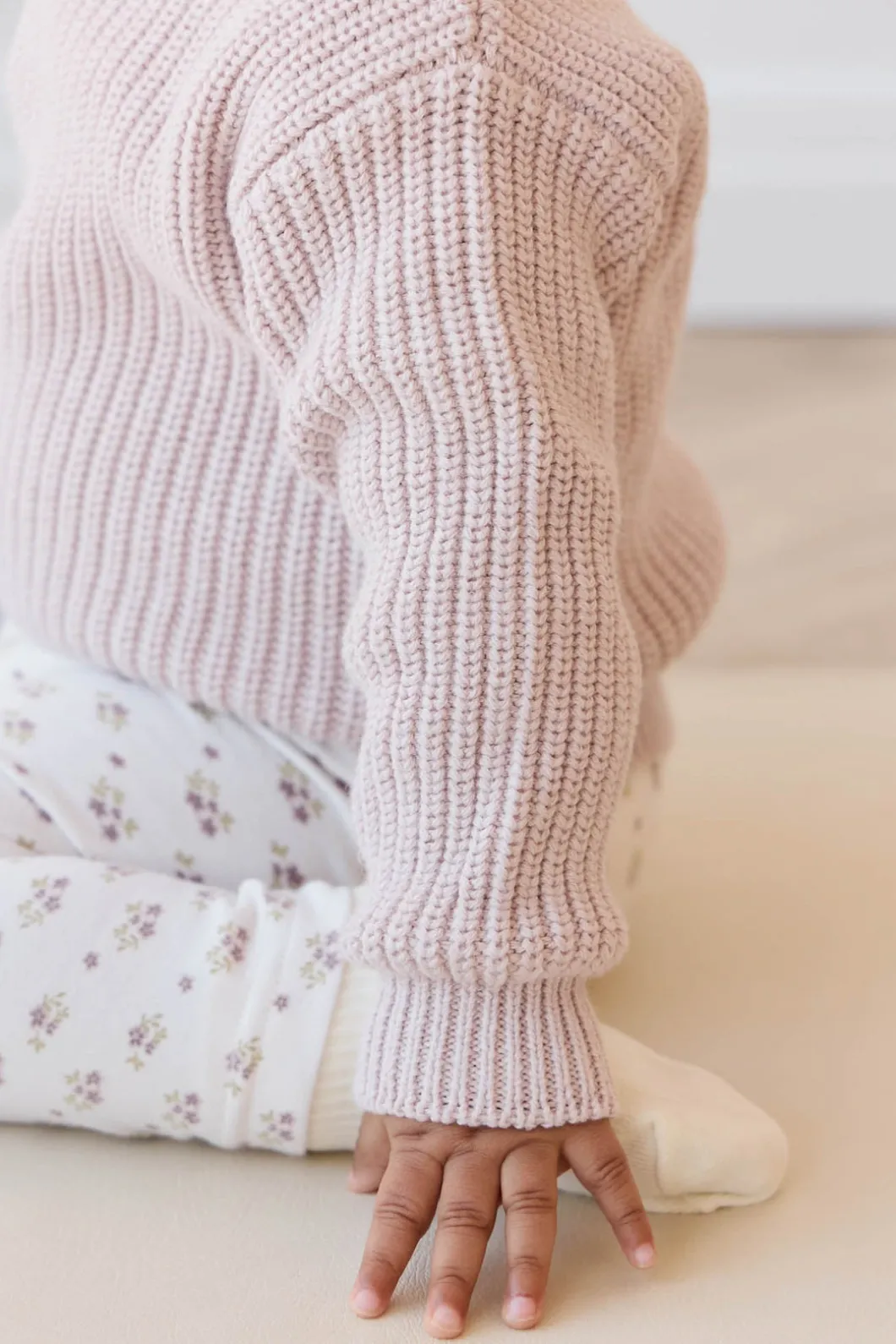 Organic Cotton Everyday Legging - Rose Floral Pink