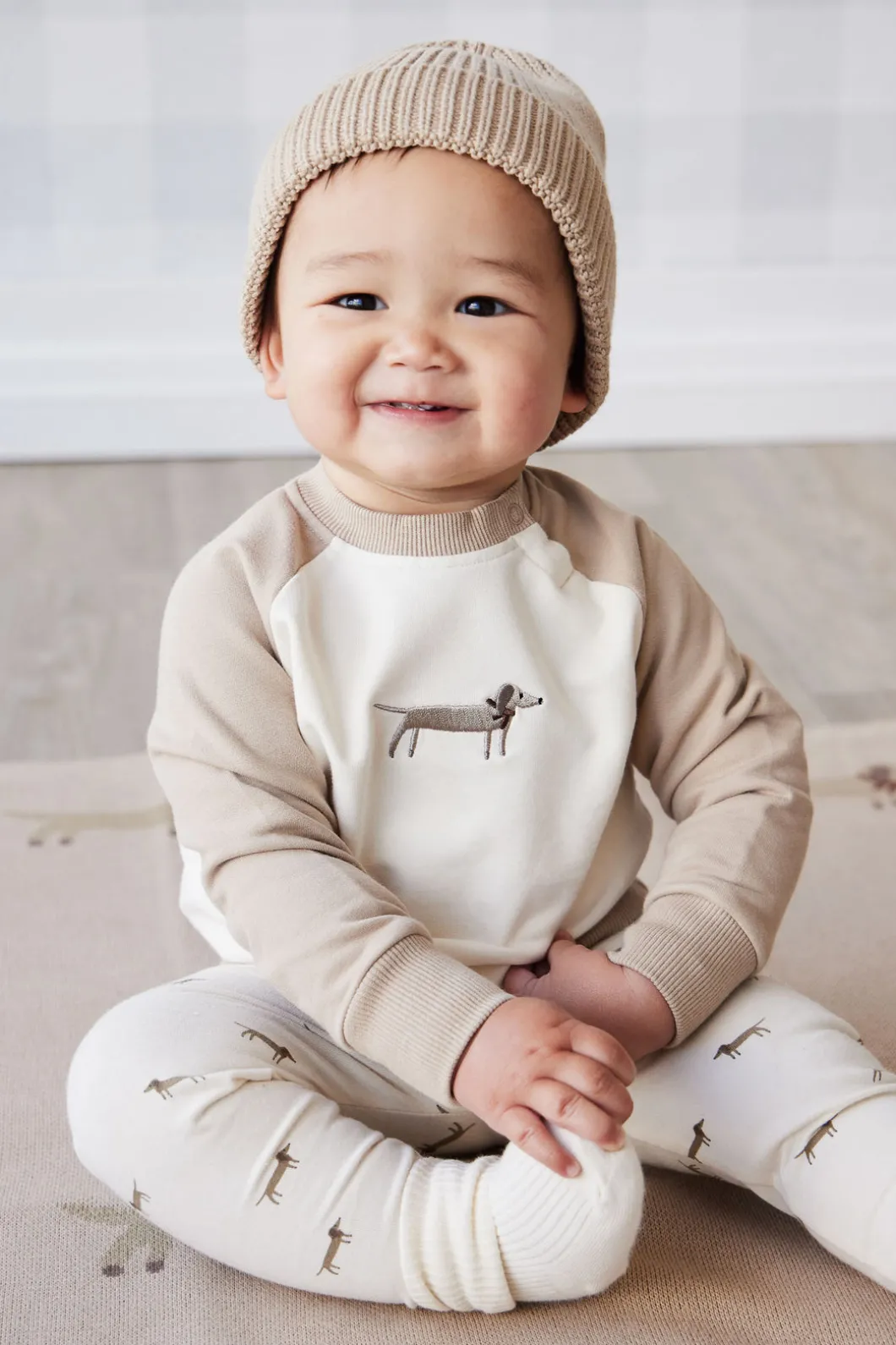Organic Cotton Everyday Legging - Cosy Basil Cloud