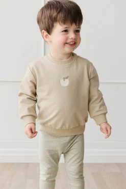 Organic Cotton Everyday Legging - Fresh Apples Abbey Stone