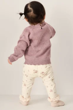 Organic Cotton Everyday Legging - Lauren Floral Tofu