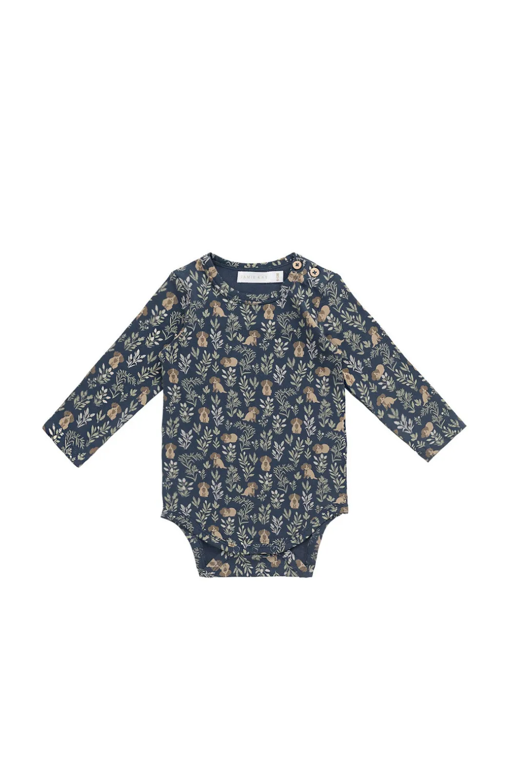 Organic Cotton Fernley Bodysuit - Charlie's Backyard Navy