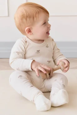 Organic Cotton Fernley Bodysuit - Sasha Puppy Tofu