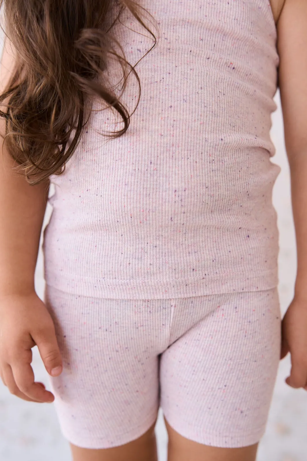 Organic Cotton Fine Rib Elisa Bike Short - Tulip Fleck