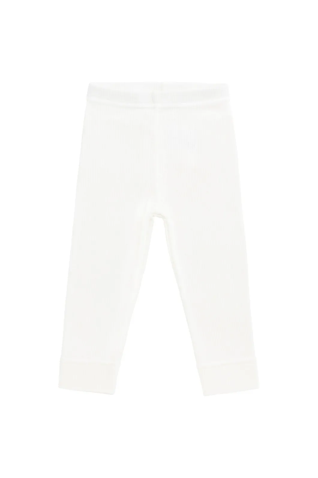 Organic Cotton Fine Rib Everyday Legging - Parchment