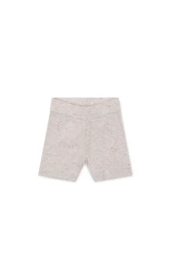 Organic Cotton Fine Rib Elisa Bike Short - Lavender Fleck