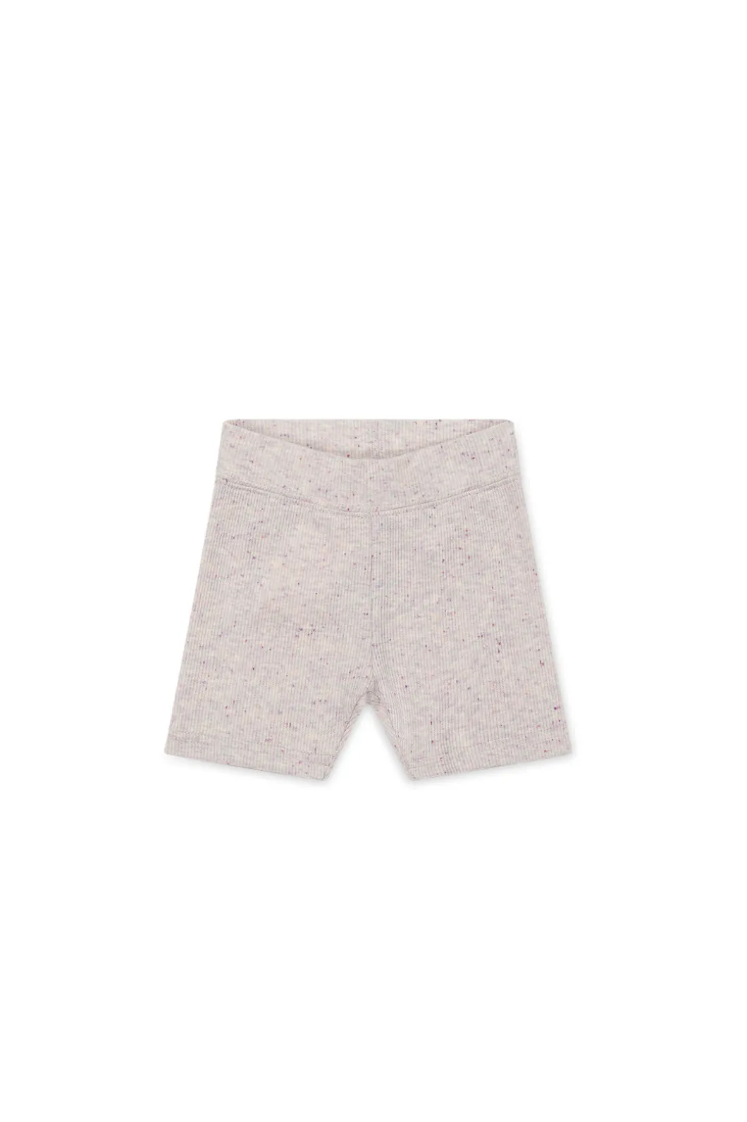Organic Cotton Fine Rib Elisa Bike Short - Lavender Fleck
