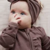 Organic Cotton Fine Rib Headband - Deep Cocoa