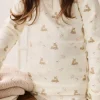 Organic Cotton Fine Rib Kayln Long Sleeve Pyjama Set - Little Fawn