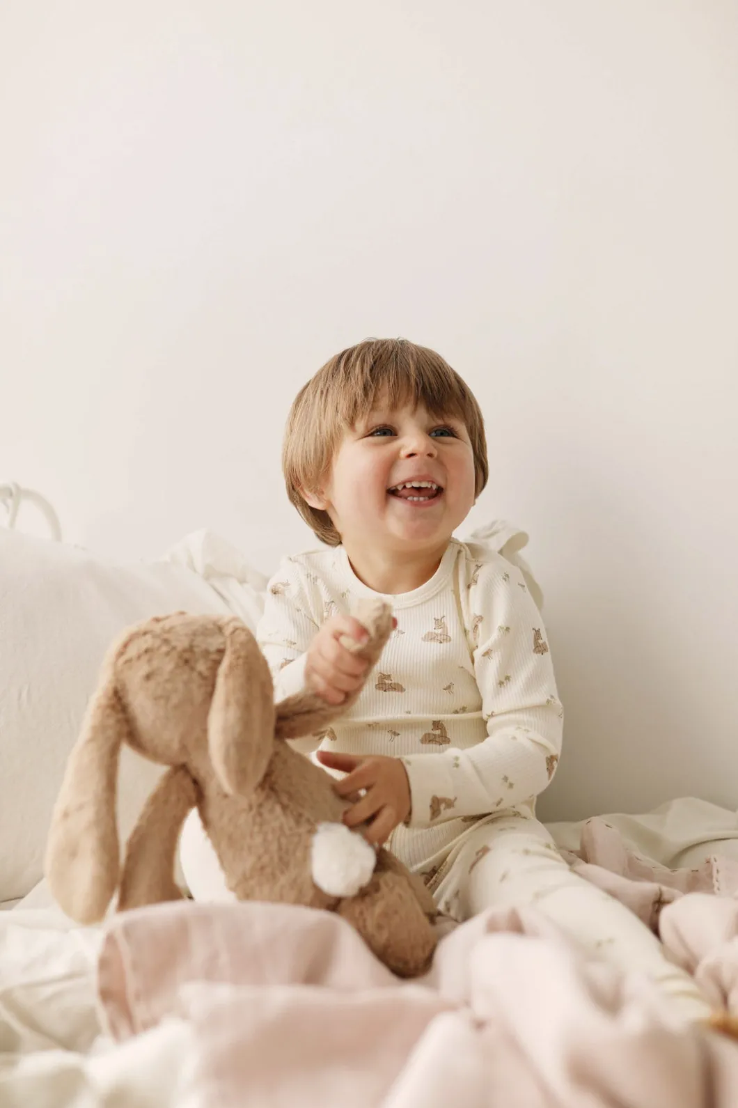 Organic Cotton Fine Rib Kayln Long Sleeve Pyjama Set - Clover Fields