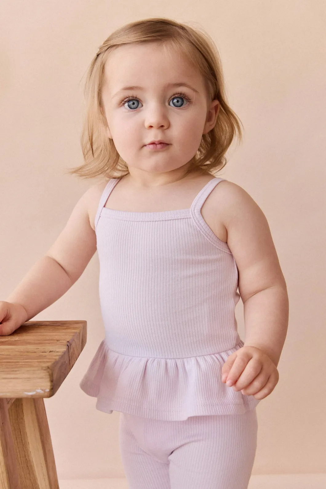 Organic Cotton Fine Rib Lillian Top - Popsicle