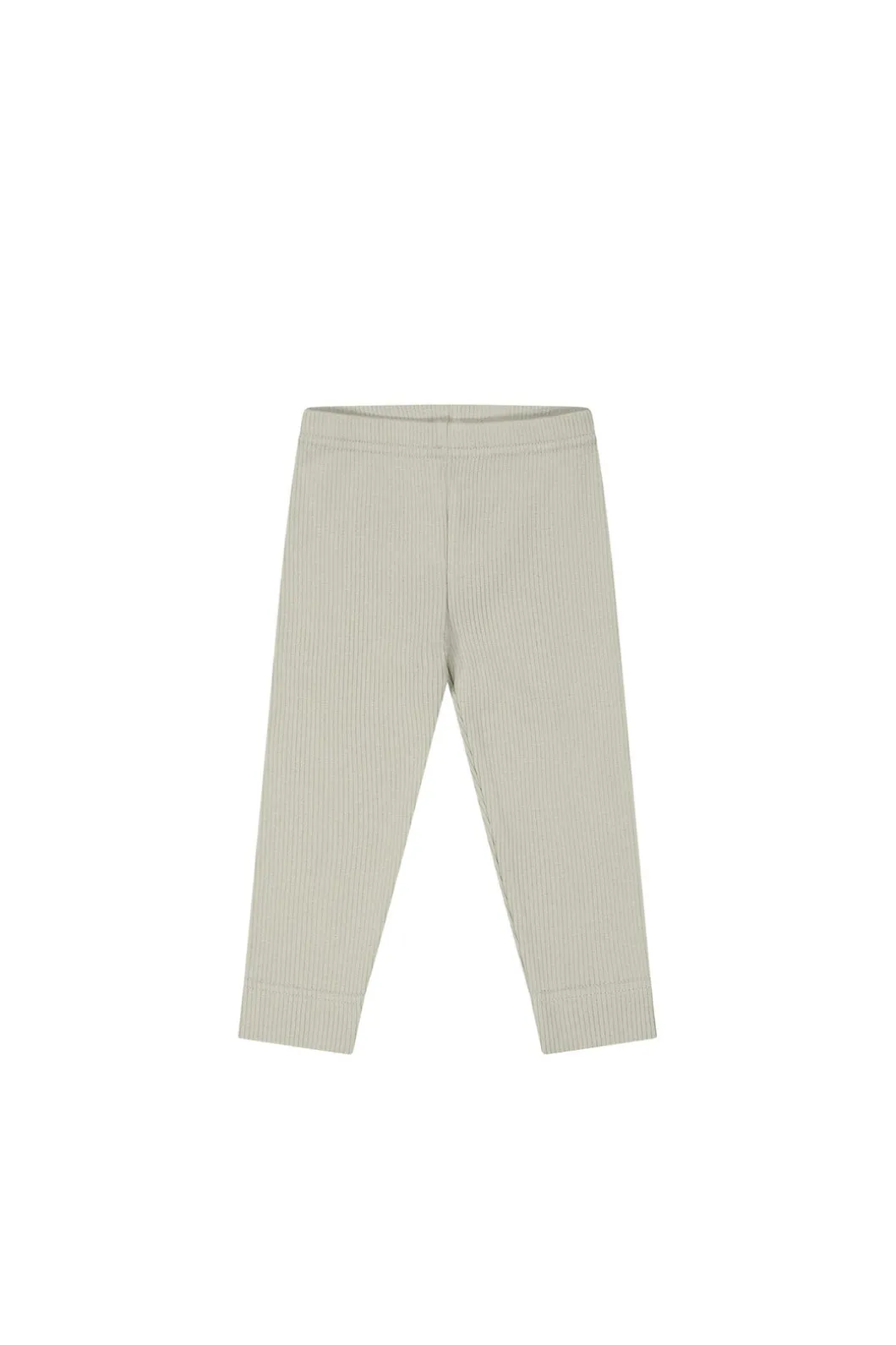 Organic Cotton Fine Rib Legging - Mist