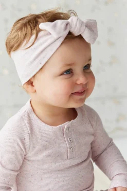Organic Cotton Fine Rib Lilian Headband - Tulip Fleck