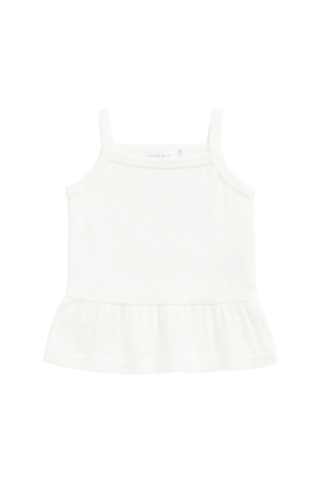 Organic Cotton Fine Rib Lillian Top - Parchment