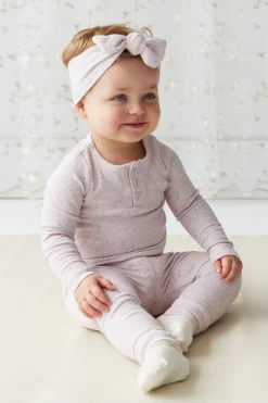 Organic Cotton Fine Rib Lilian Headband - Tulip Fleck