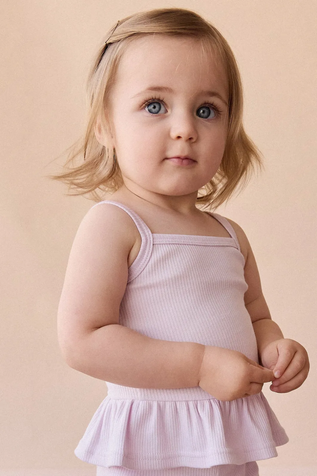 Organic Cotton Fine Rib Lillian Top - Popsicle
