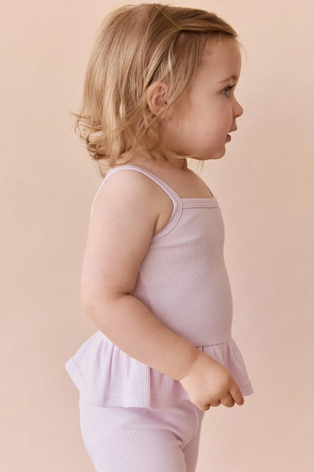 Organic Cotton Fine Rib Lillian Top - Popsicle