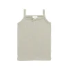 Organic Cotton Fine Rib Singlet - Mist