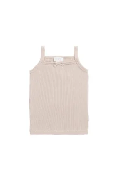 Organic Cotton Fine Rib Singlet - Pillow