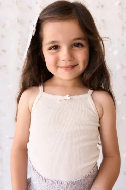 Organic Cotton Fine Rib Singlet - Lily Fleck