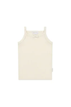 Organic Cotton Fine Rib Singlet - Lily Fleck