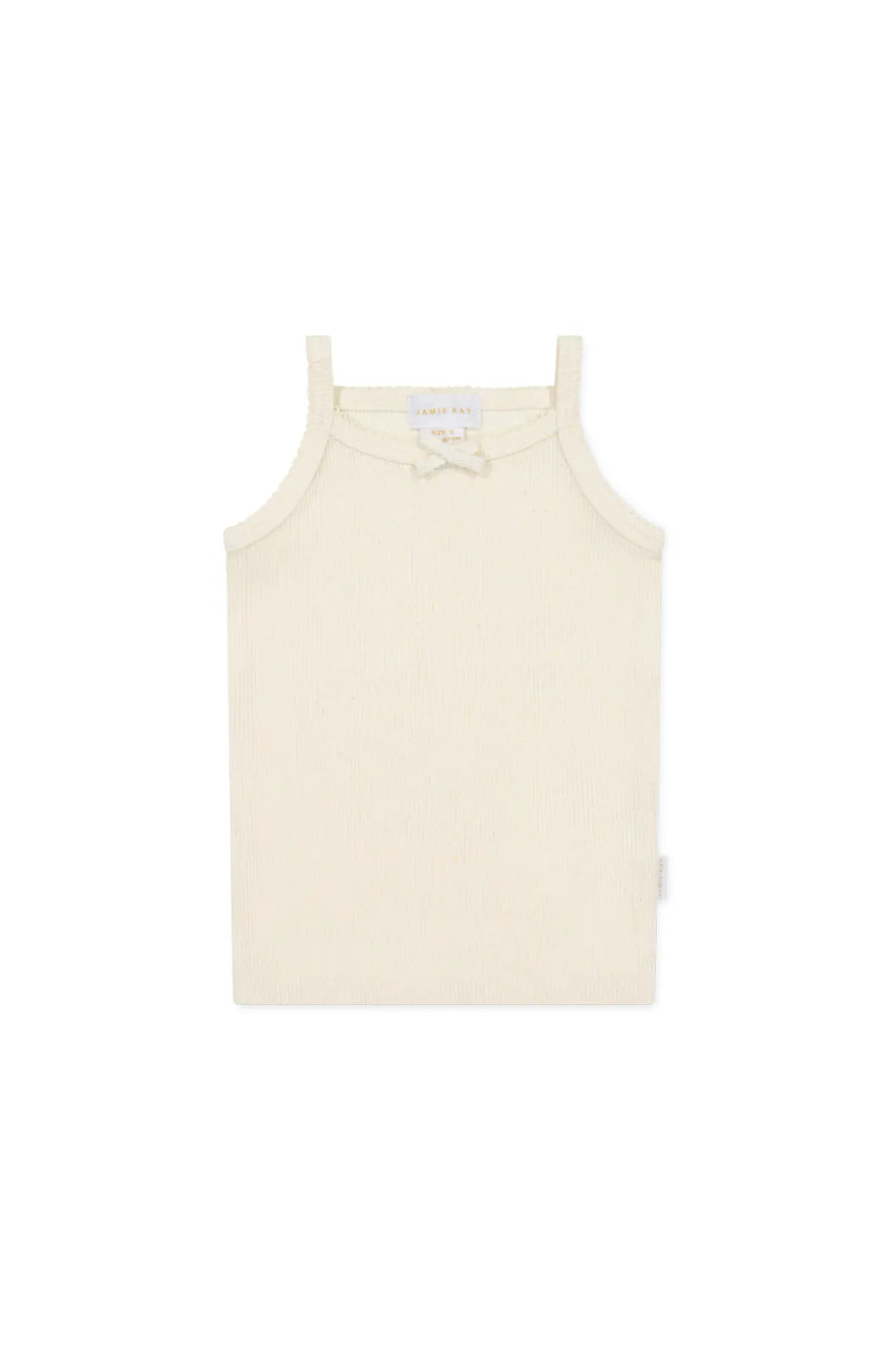 Organic Cotton Fine Rib Singlet - Lily Fleck