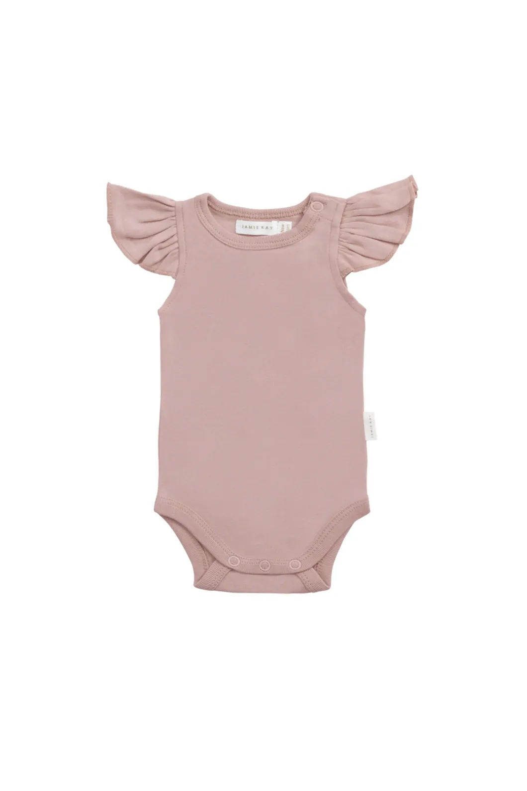 Organic Cotton Fleur Bodysuit - Powder Pink